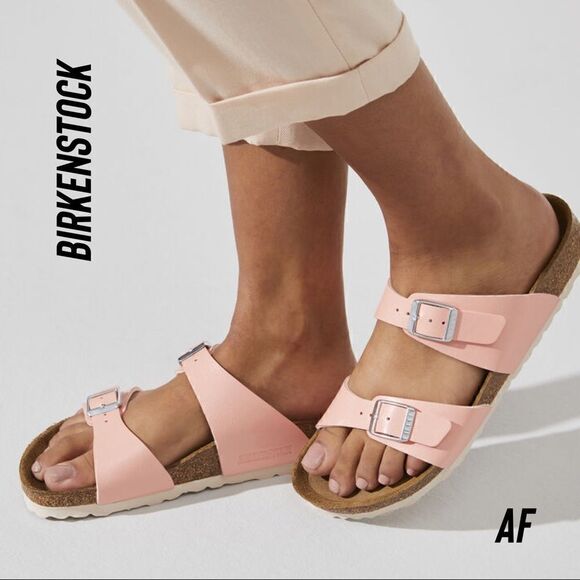 BIRKENSTOCK SYDNEY BIRKO-FLOR SANDALS GRACEFULLY CORAL SIZE 40 - Picture 1 of 6
